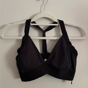 FP Movement Black V-Neck Sports Bra with Y-Back